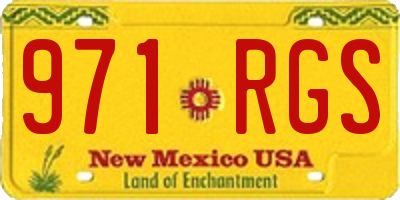 NM license plate 971RGS