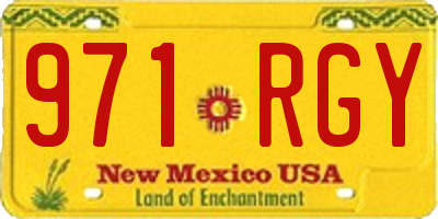 NM license plate 971RGY