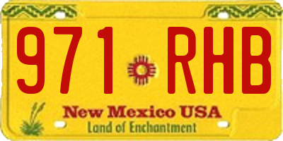 NM license plate 971RHB