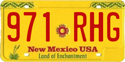 NM license plate 971RHG