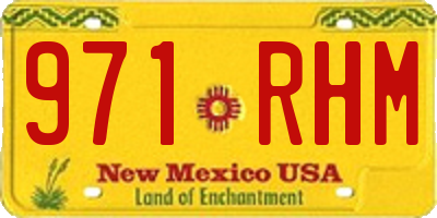 NM license plate 971RHM