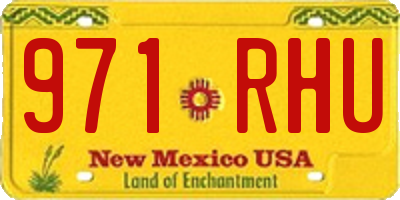 NM license plate 971RHU