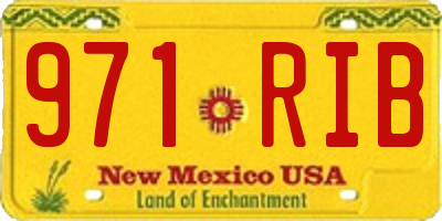 NM license plate 971RIB