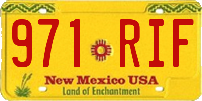 NM license plate 971RIF