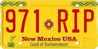 NM license plate 971RIP