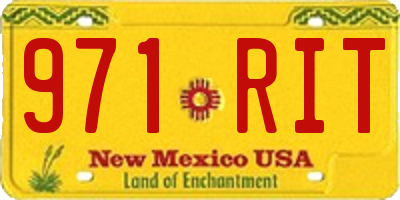 NM license plate 971RIT