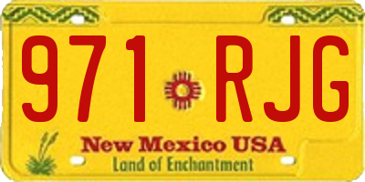 NM license plate 971RJG