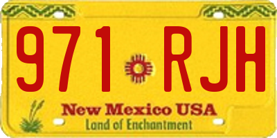 NM license plate 971RJH