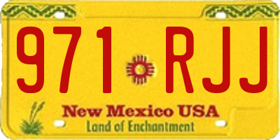 NM license plate 971RJJ