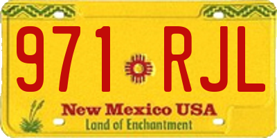 NM license plate 971RJL