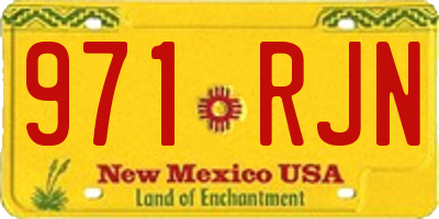 NM license plate 971RJN