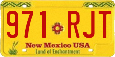 NM license plate 971RJT