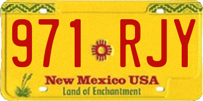 NM license plate 971RJY