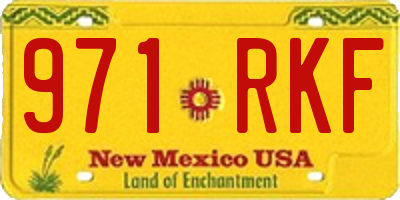 NM license plate 971RKF