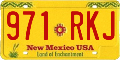 NM license plate 971RKJ