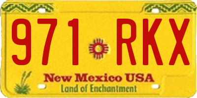 NM license plate 971RKX