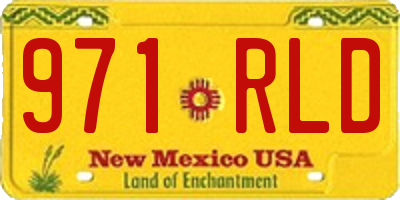 NM license plate 971RLD