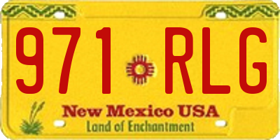 NM license plate 971RLG