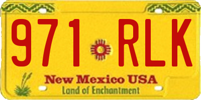 NM license plate 971RLK