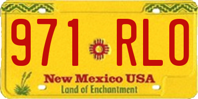 NM license plate 971RLO