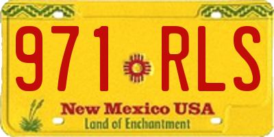 NM license plate 971RLS