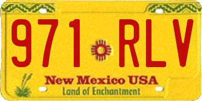 NM license plate 971RLV