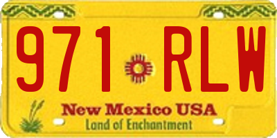NM license plate 971RLW