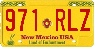 NM license plate 971RLZ
