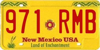 NM license plate 971RMB