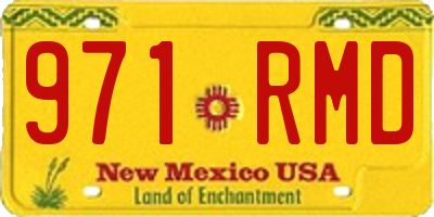 NM license plate 971RMD