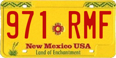 NM license plate 971RMF