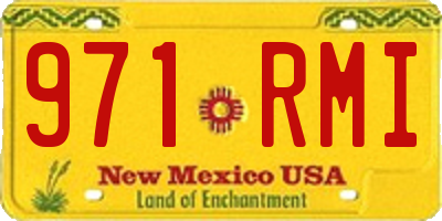 NM license plate 971RMI