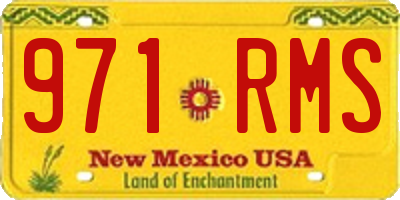 NM license plate 971RMS
