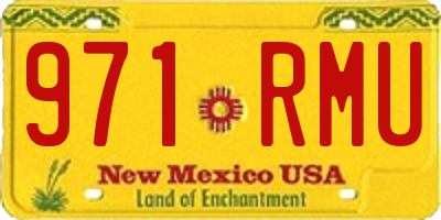 NM license plate 971RMU
