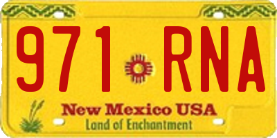 NM license plate 971RNA