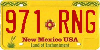 NM license plate 971RNG
