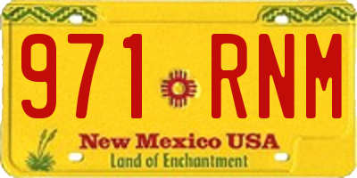 NM license plate 971RNM