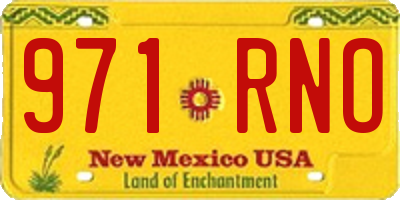 NM license plate 971RNO
