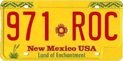 NM license plate 971ROC