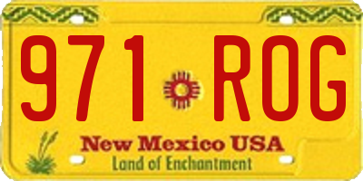 NM license plate 971ROG