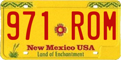 NM license plate 971ROM