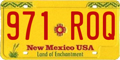 NM license plate 971ROQ