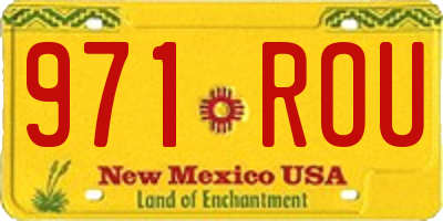 NM license plate 971ROU