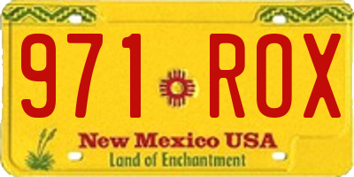 NM license plate 971ROX