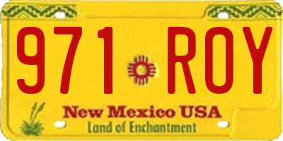 NM license plate 971ROY