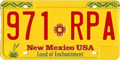 NM license plate 971RPA