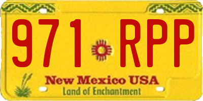NM license plate 971RPP