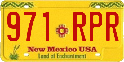 NM license plate 971RPR