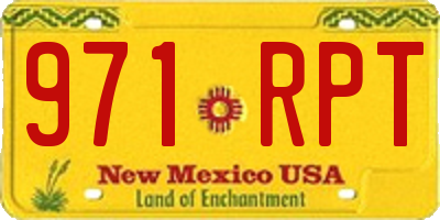 NM license plate 971RPT