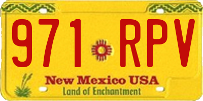 NM license plate 971RPV